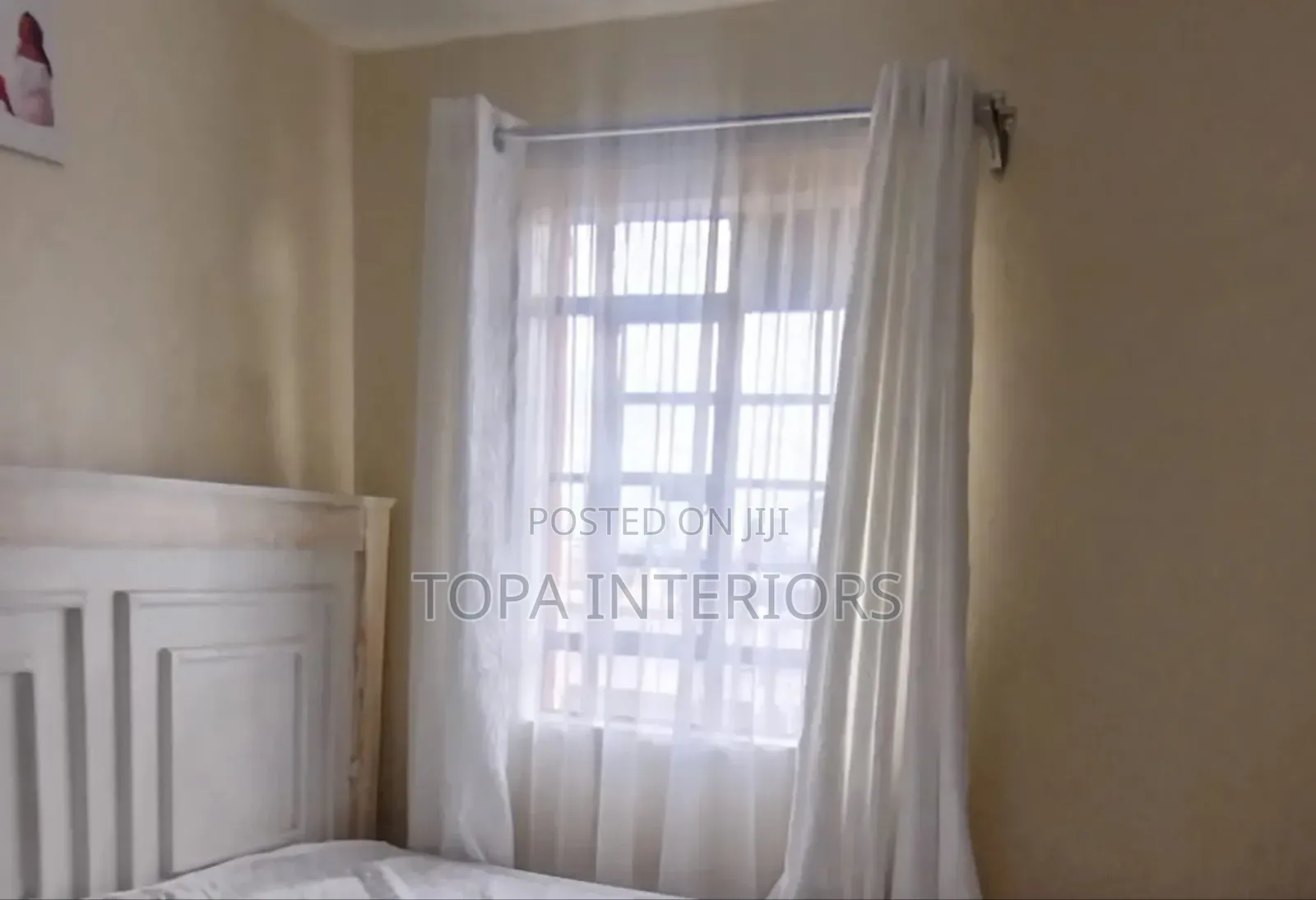 Drapery White Curtains Plain Bedroom Privacy Window Drapes