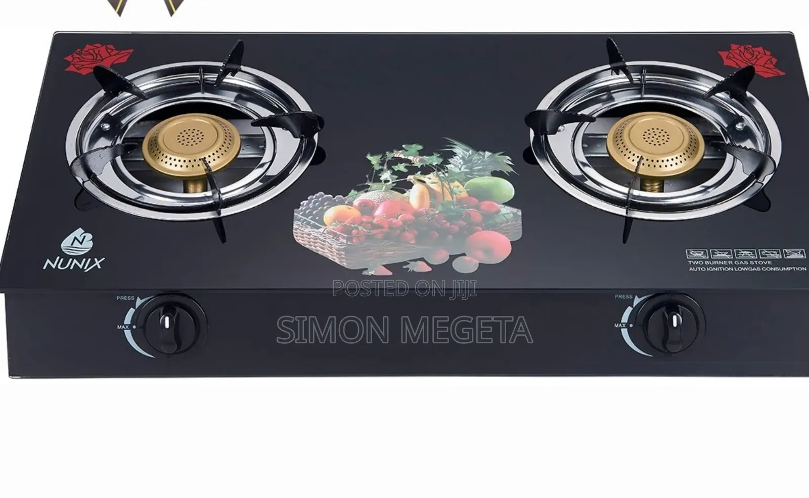 Nunix 2 Burner Glass Table Cooker
