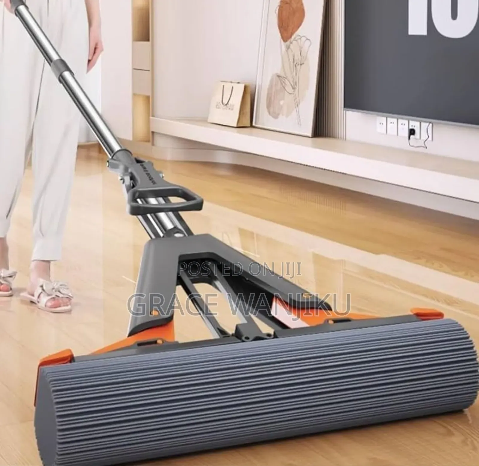 38cmx110cm Self Wringing Super Absorbent Sponge Mop