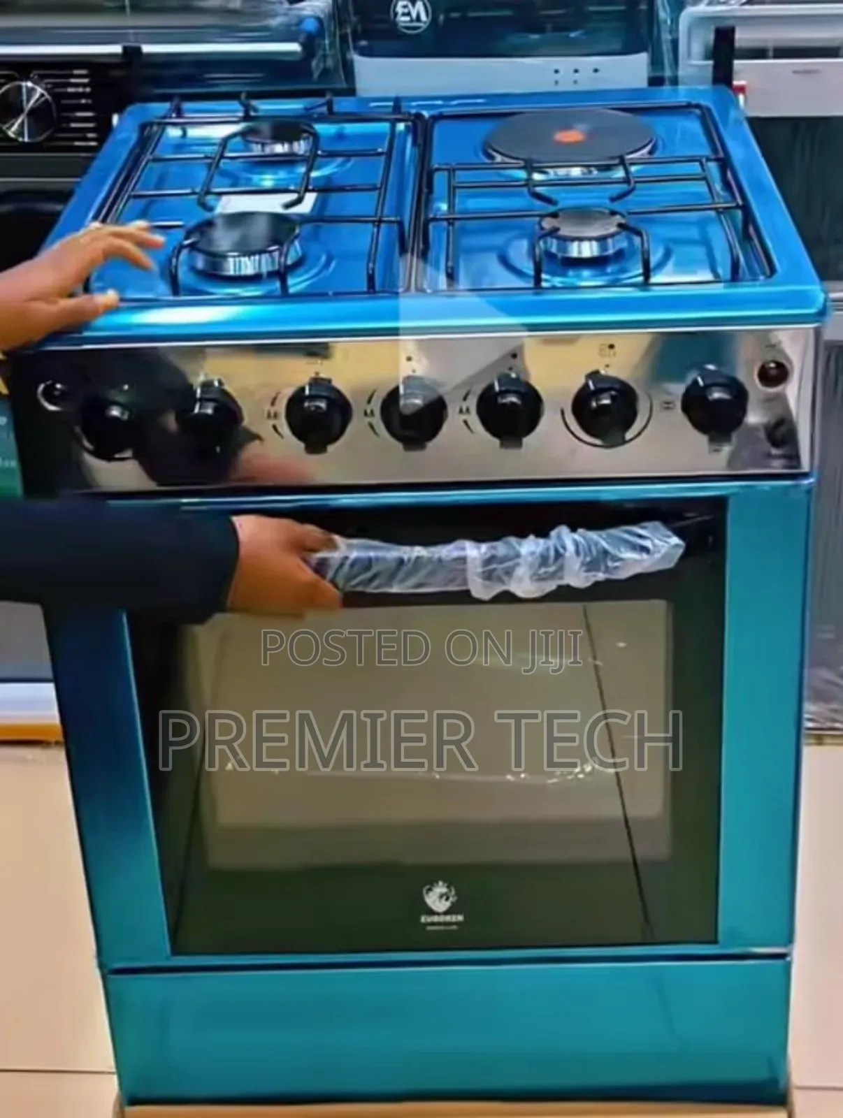 *60×65 Euroken 3+1 Standing Cooker With Electric Oven,