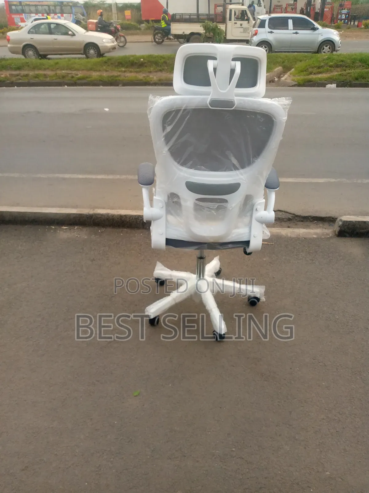 Classic White Grey Executive Office Chair