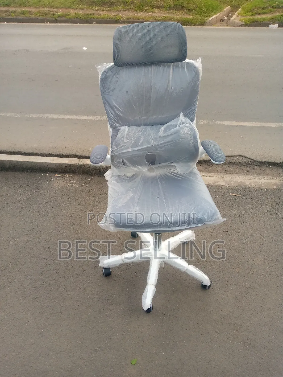 Classic White Grey Executive Office Chair