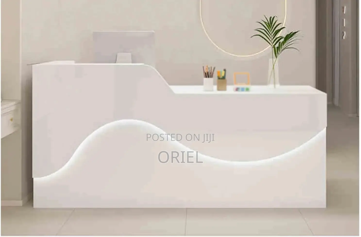 Recption Desk : 1.8m Sleek Professional Office Reception Desk