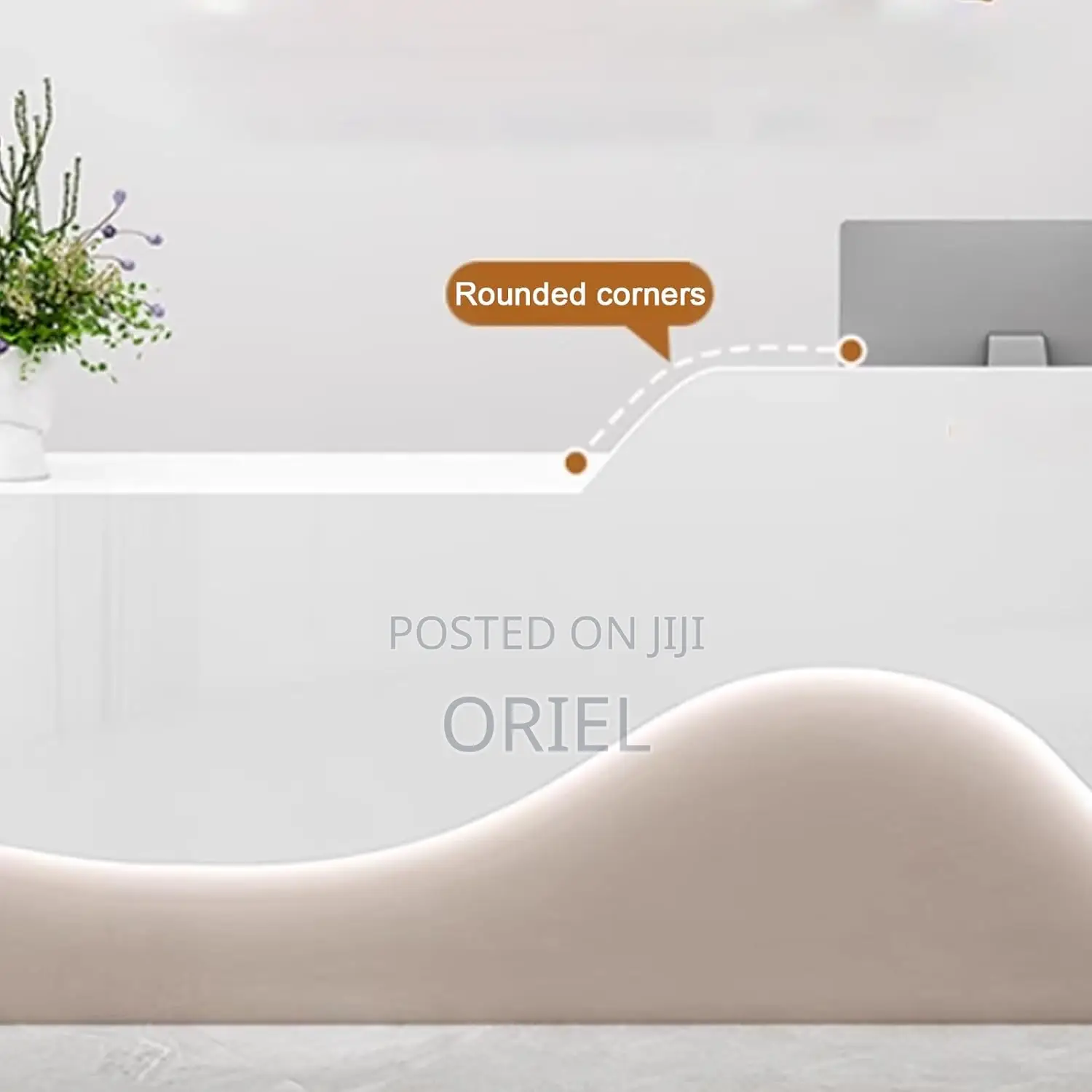 Recption Desk : 1.8m Sleek Professional Office Reception Desk