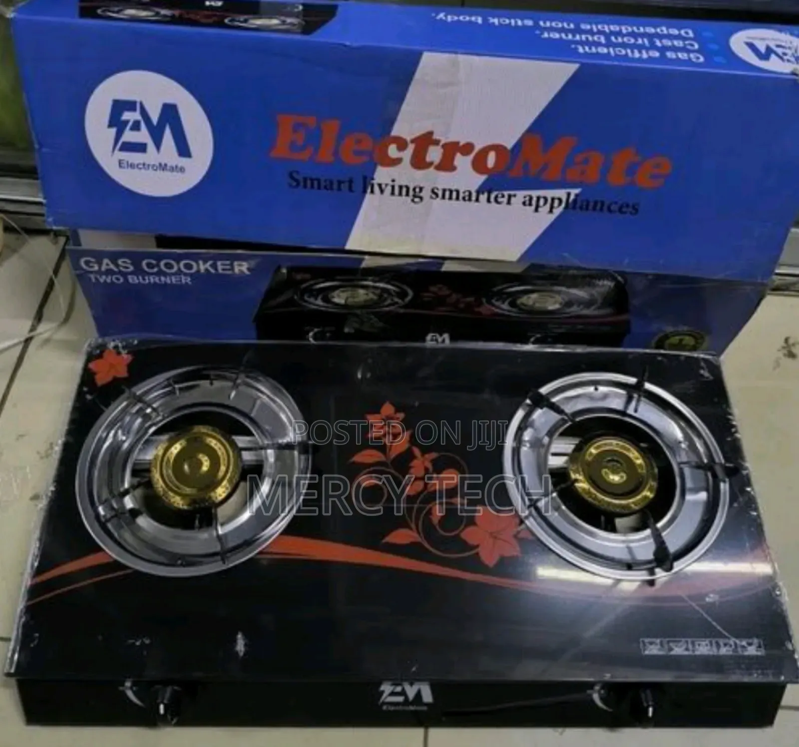 Electromate Glass Double Burner Cooker