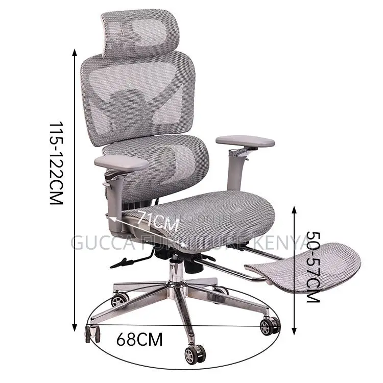 White Executive Full Mesh Orthopedic Office Seat