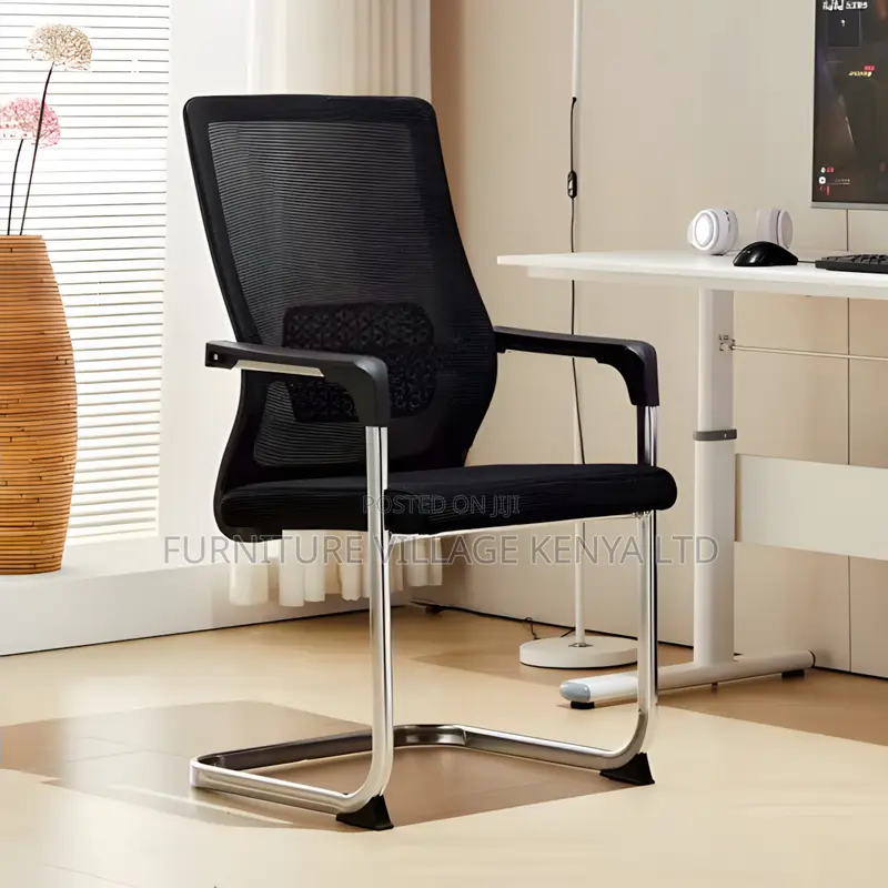 Office Chair : Black Mesh Conference Office Chair