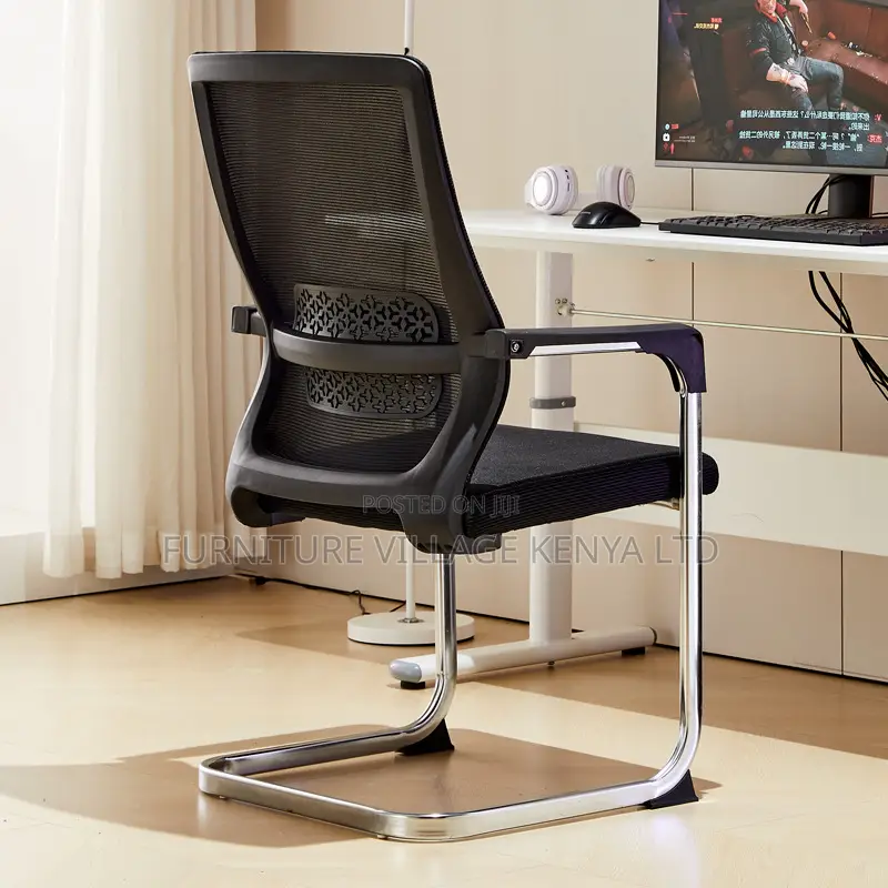 Office Chair : Black Mesh Conference Office Chair