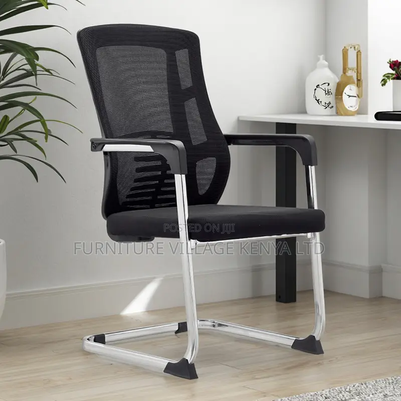 Office Chair : Black Mesh Conference Office Chair