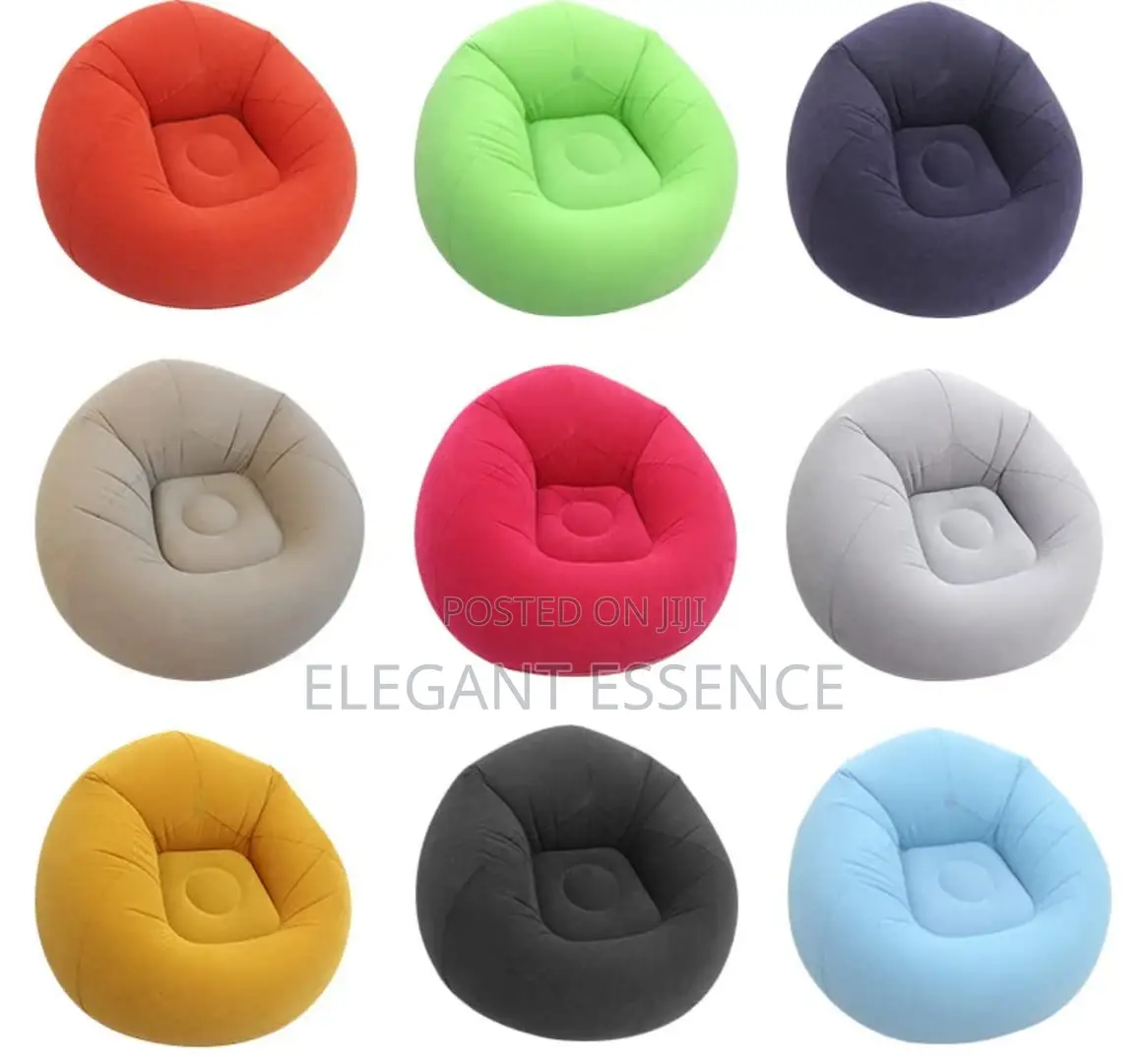 Lazy Inflatable Sofa Seat Inflatable Bean Bag With Free Manual Pump
