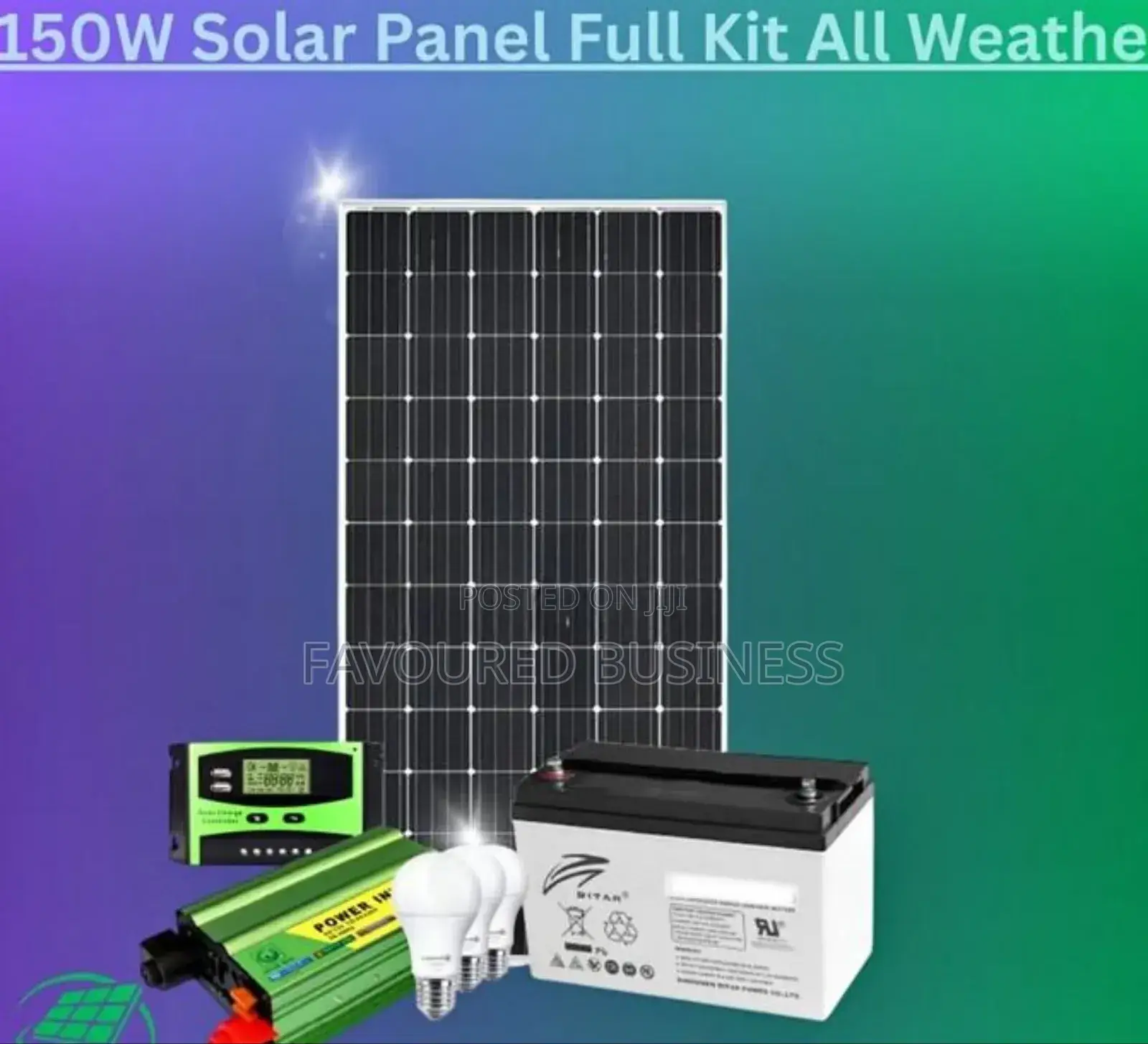 Solar Panel Kit/100ah Solar Battery