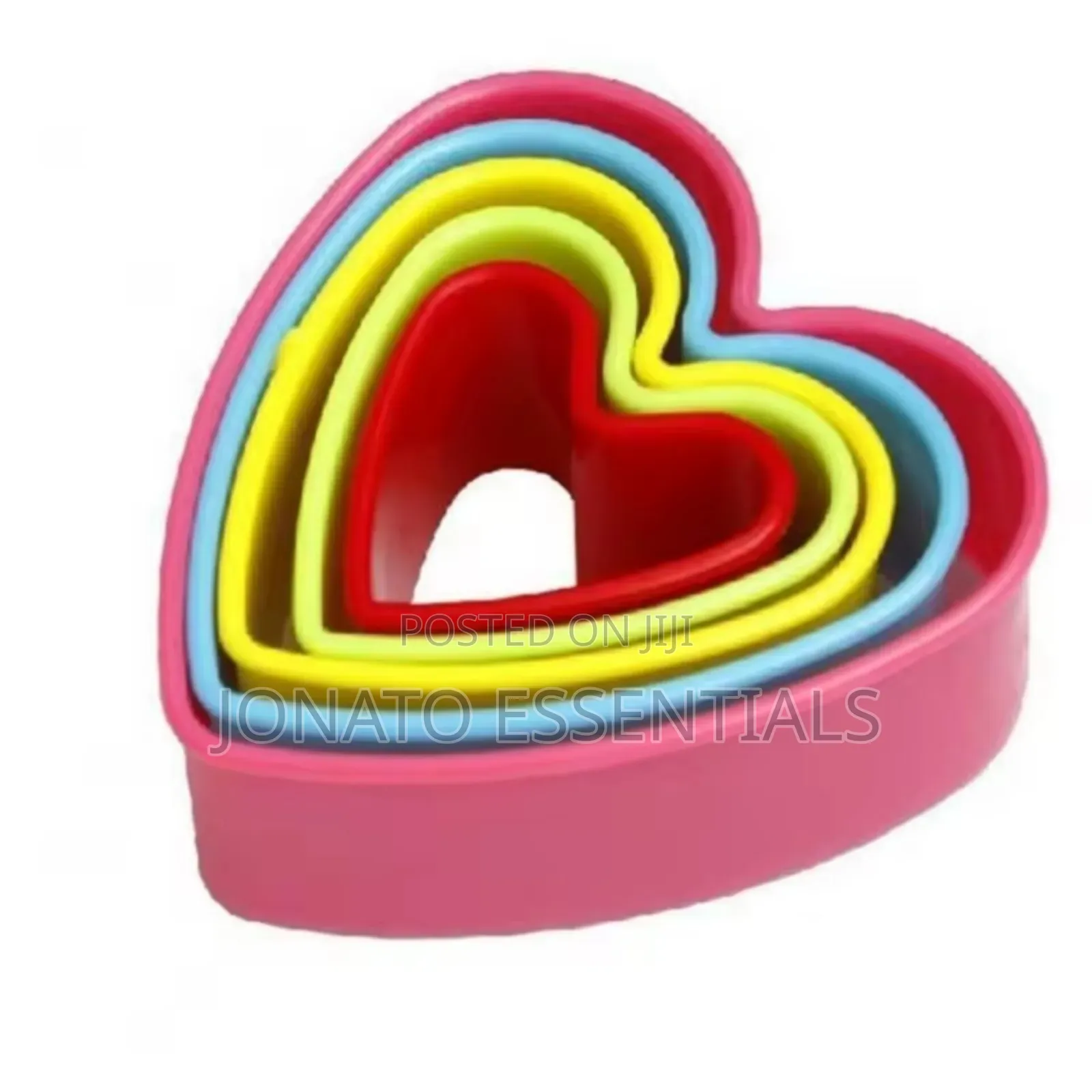 Plastic Cookie Cutters Set - Heart, Flower, Round, Square Shapes