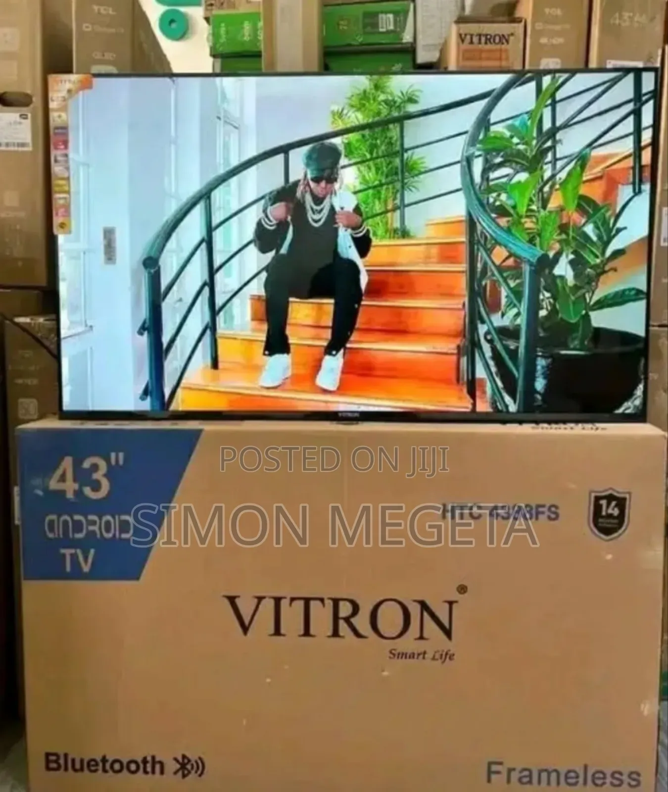 Frameless Vitron 43 Inch Android Tv