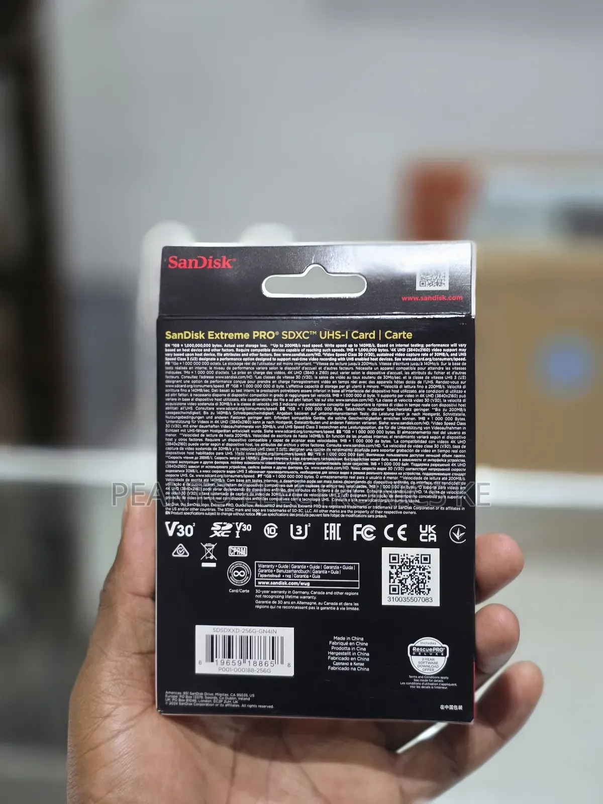 Sandisk 256gb Extreme Pro Uhs-I SDXC Memory Card 200mbs