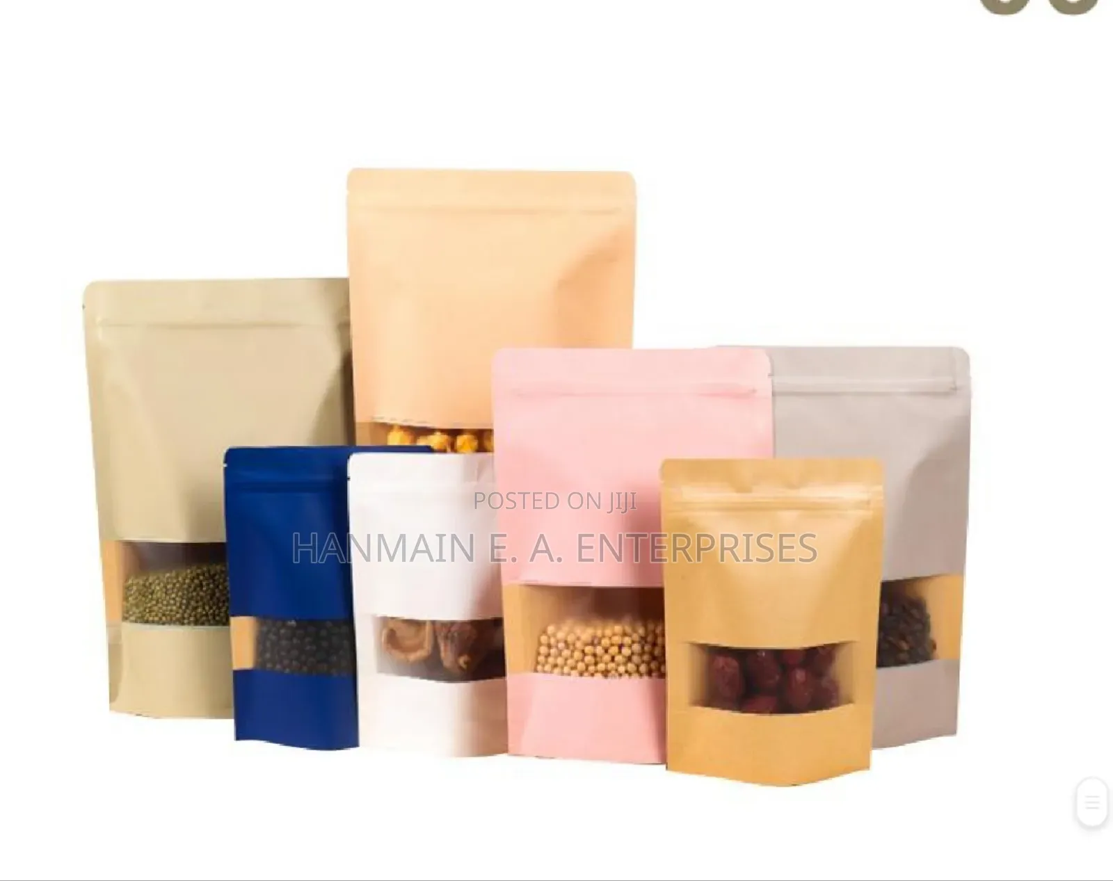 Stand Up Pouch Aluminum Ziplock Window Bags