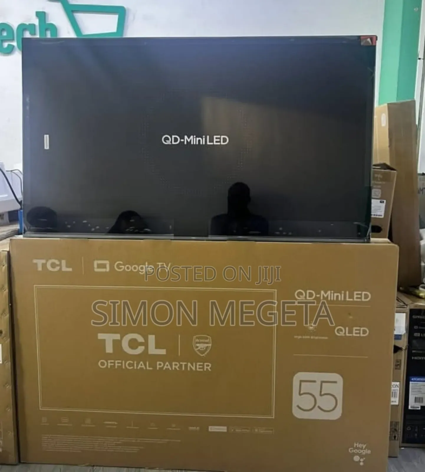 Restocked Tcl 55 Inch Qled Smart Android Google Tv /Google Talk