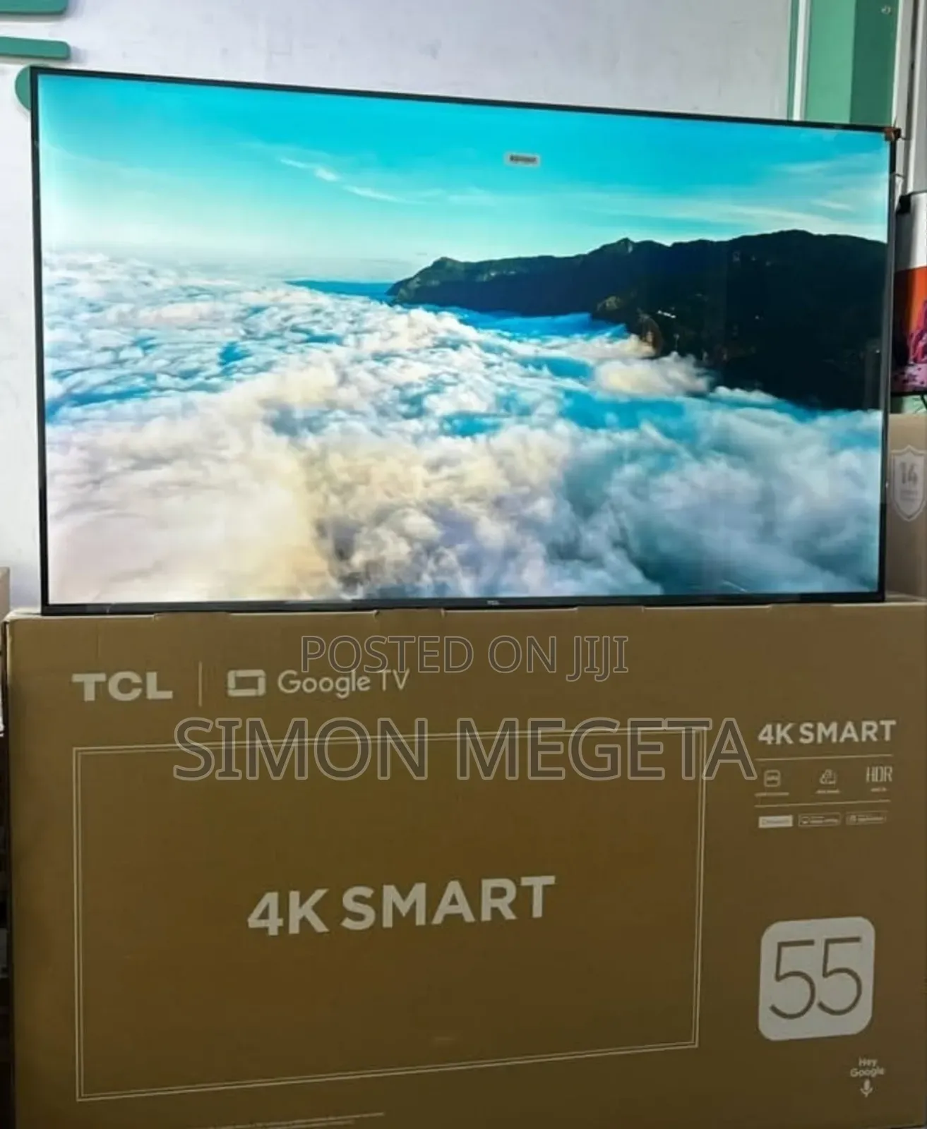 Slim Frame TCL 55 Inch HDR Smart Android Google Tv /Google Talk