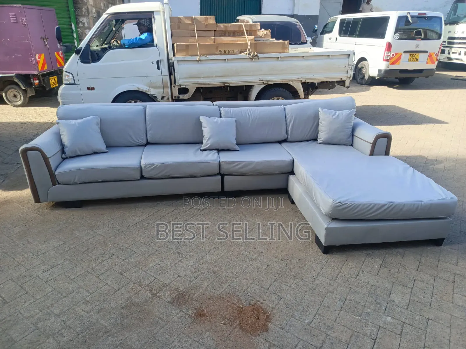 Grey L Shape Home Chairs