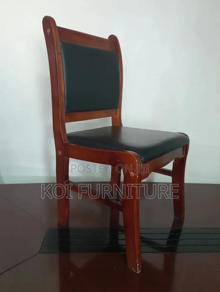 Office Chairs; Armless Mahogany Made Leather Office Chair