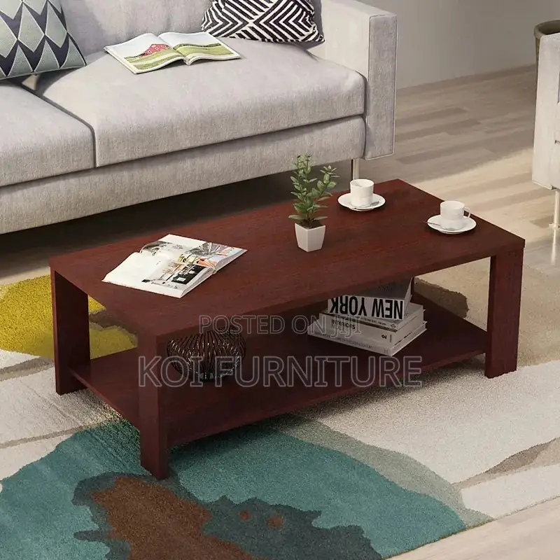 Coffee Table; Wooden Mahogamy Home Office Coffee Table
