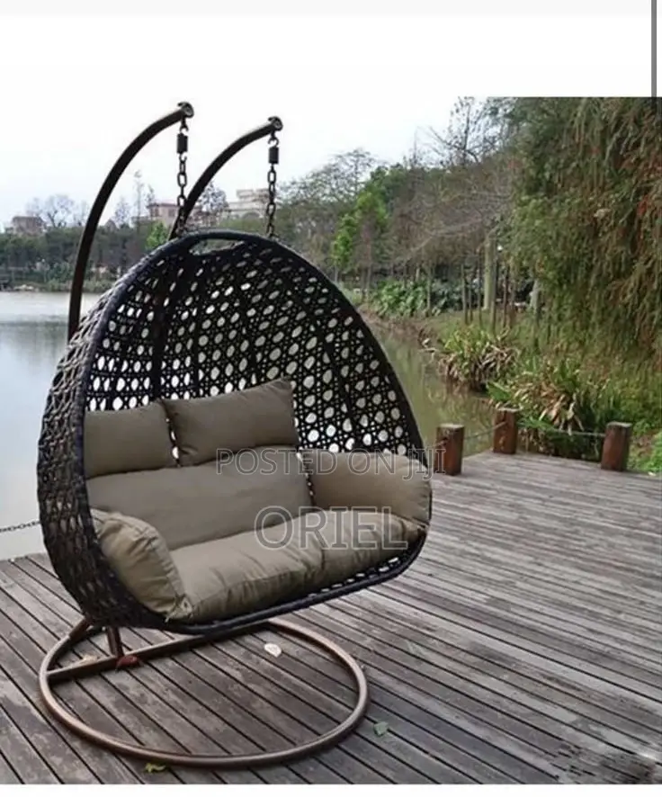 Home Chairs: 2-Seater Hanging Hammock Chair for Indoor Outdoor