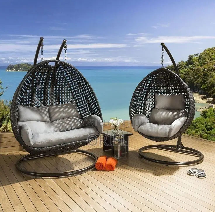 Home Chairs: 2-Seater Hanging Hammock Chair for Indoor Outdoor