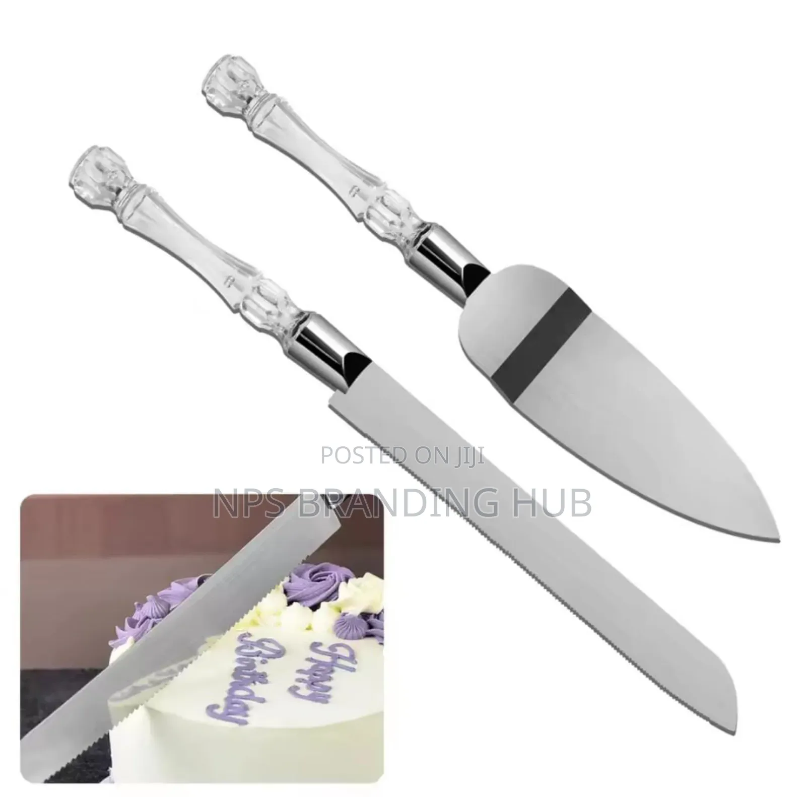 Stainless Steel Cake Cutter And Pie Spatuls Per Set Ao