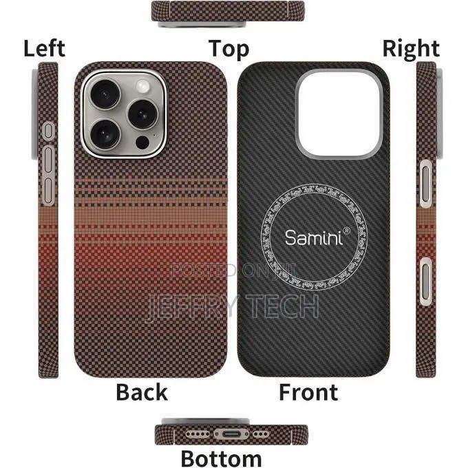 Apple iPhone 16 Pro Max Premium Dual-Tone Checkered Aramid Fiber Case