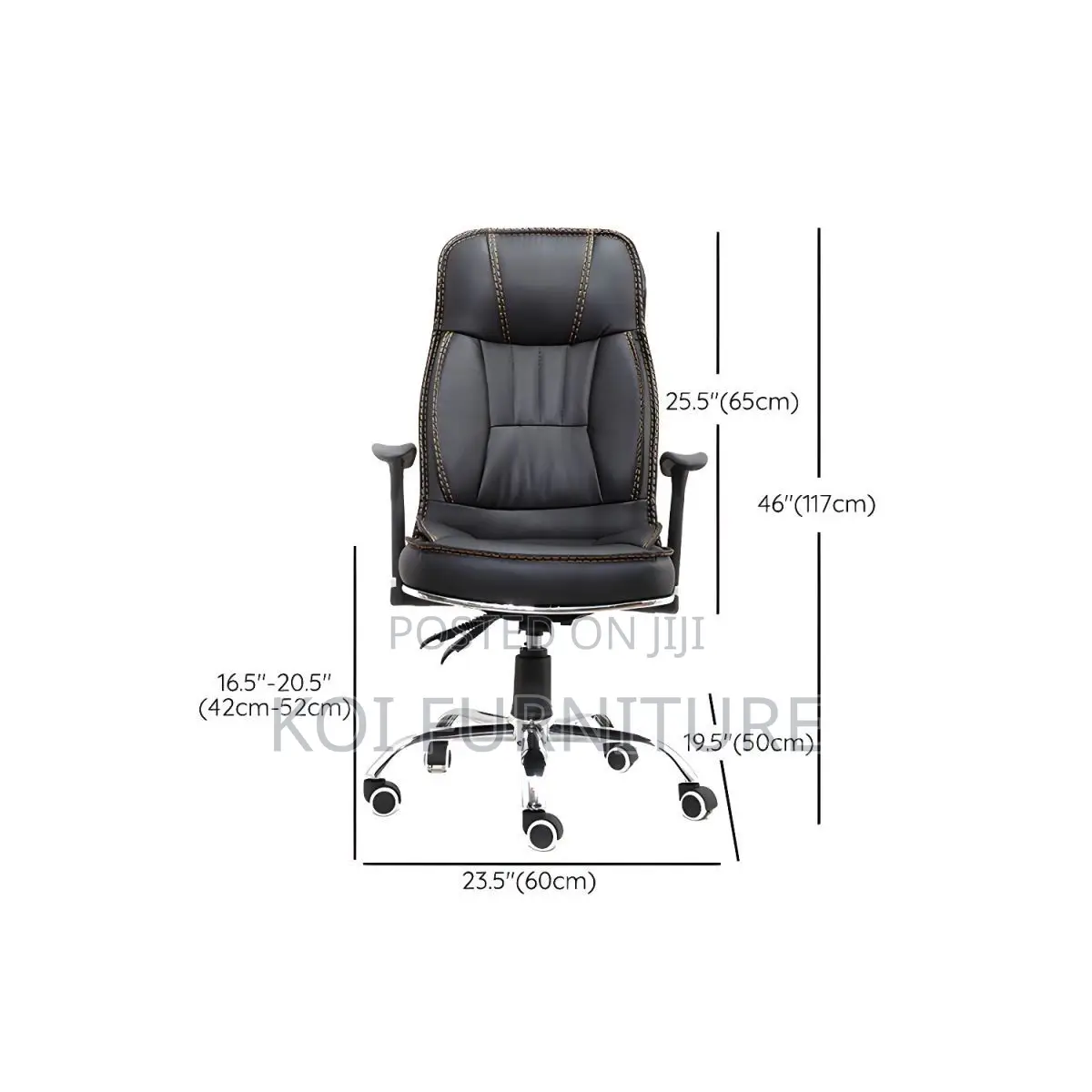 Office Chair; Leather Reclining Executive Office Chair