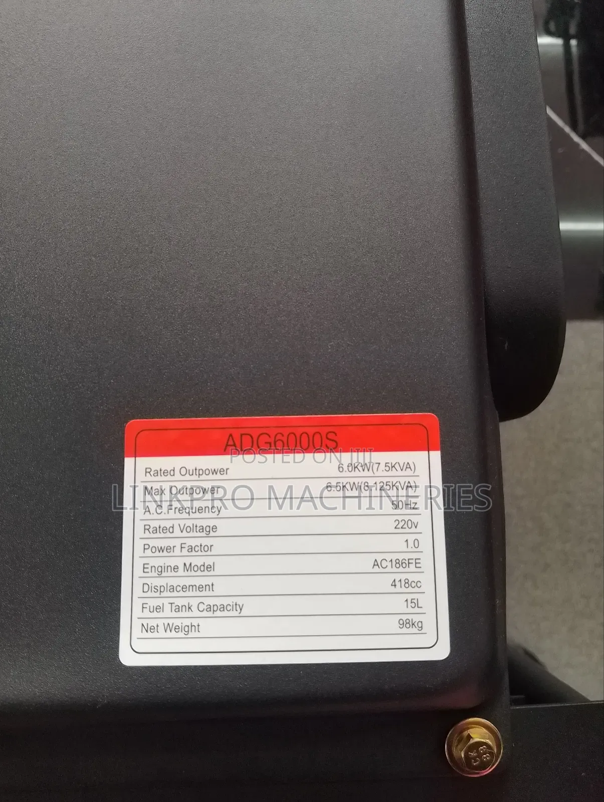 Aico Adg6000s Diesel Generator -7.5kva