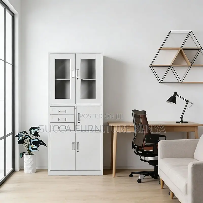 2-Door Metallic Document Cabinet With Safe Box