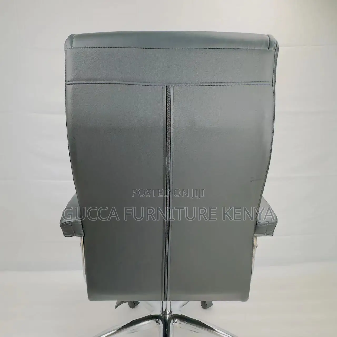 Office Gray Luxury Leather Workstation Chair