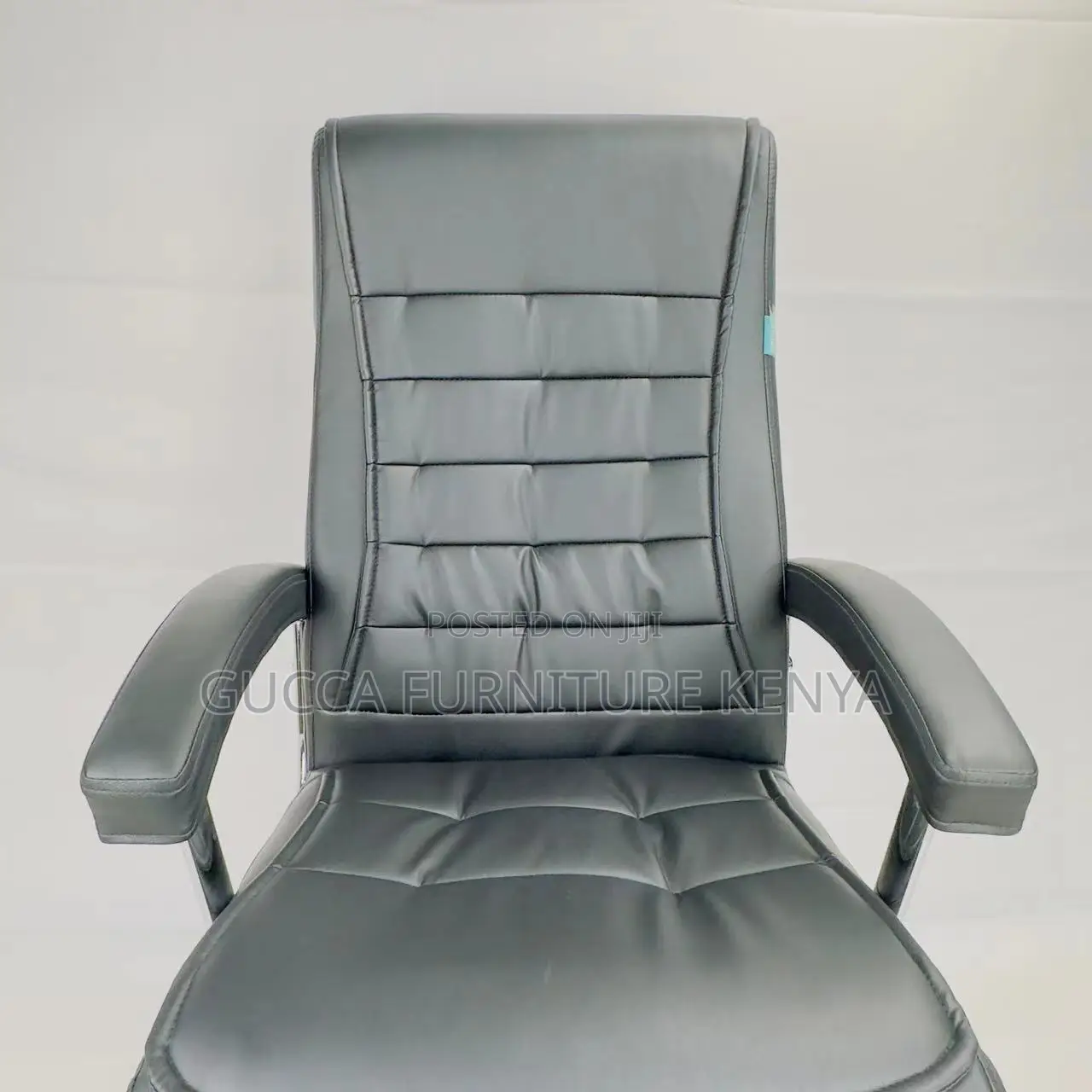 Office Gray Luxury Leather Workstation Chair