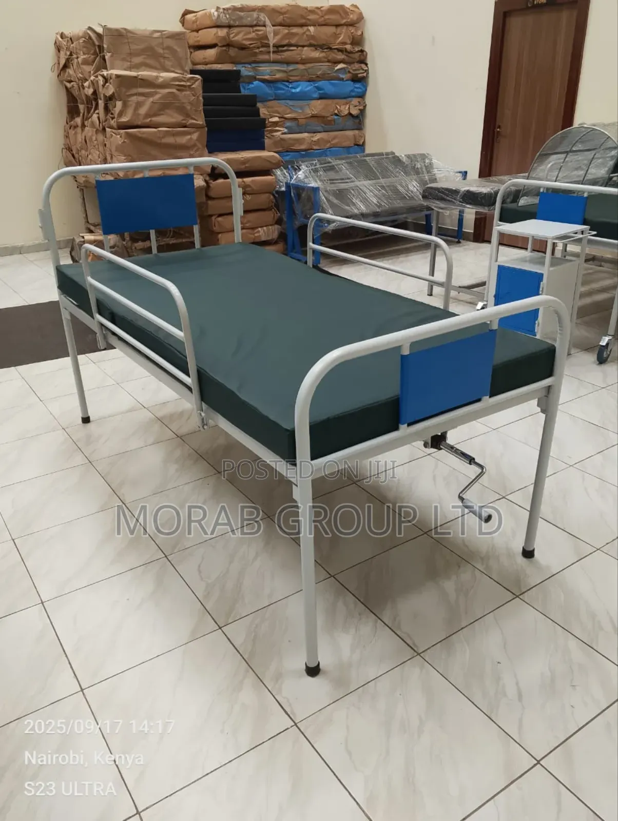 Hospital Bed- Single Crank Locally Fabricated Without Mattress
