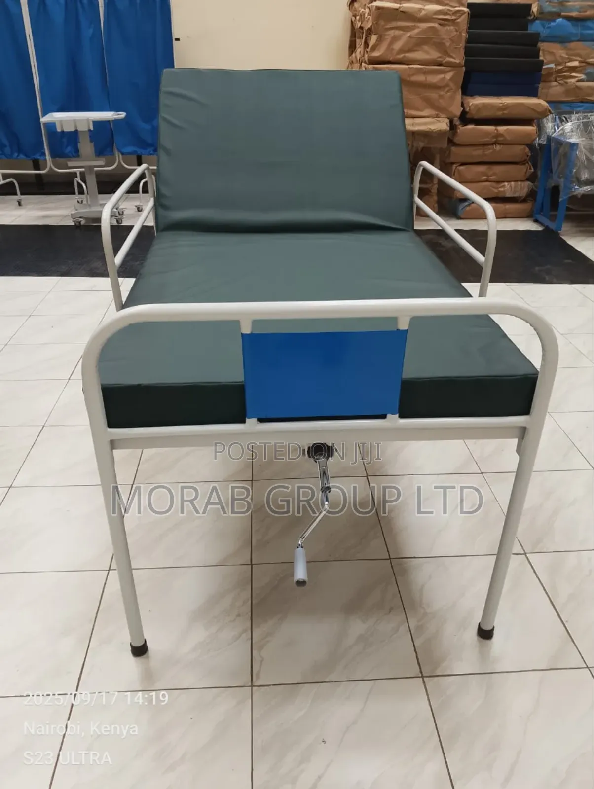 Hospital Bed- Single Crank Locally Fabricated Without Mattress