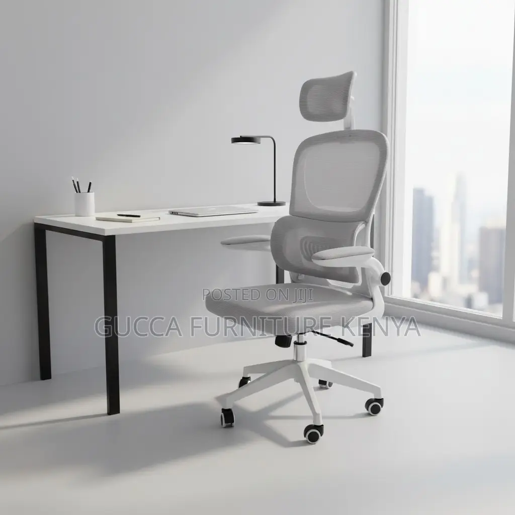 White Executive Ergonomic High-Back Chair