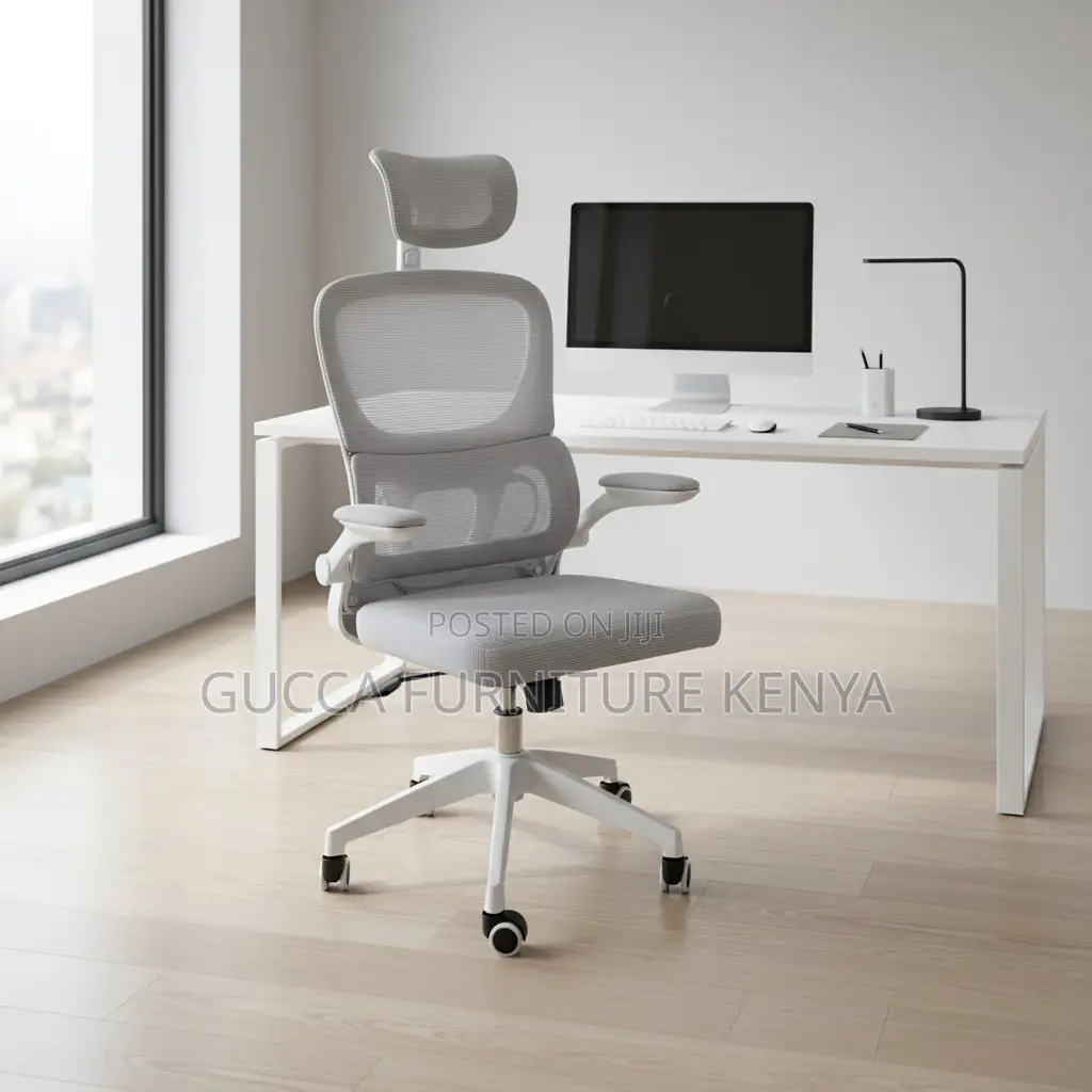 White Executive Ergonomic High-Back Chair
