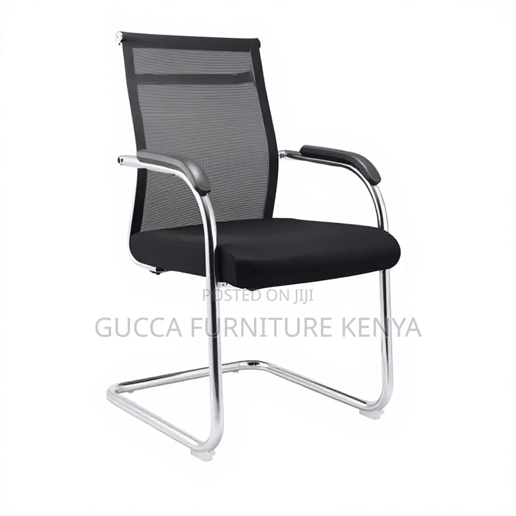 Mid-Back Mesh Guest Office Chair With Arms