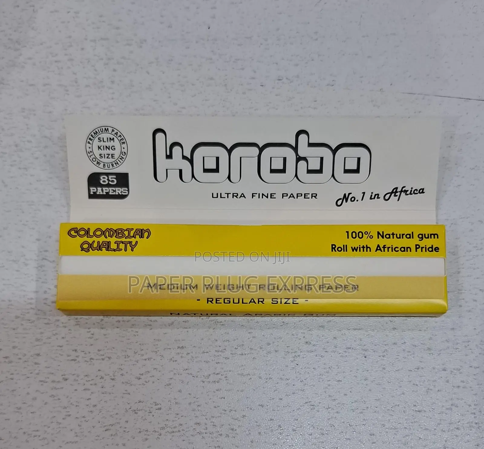 Korobo White Pure Hemp King Size Rolling Papers