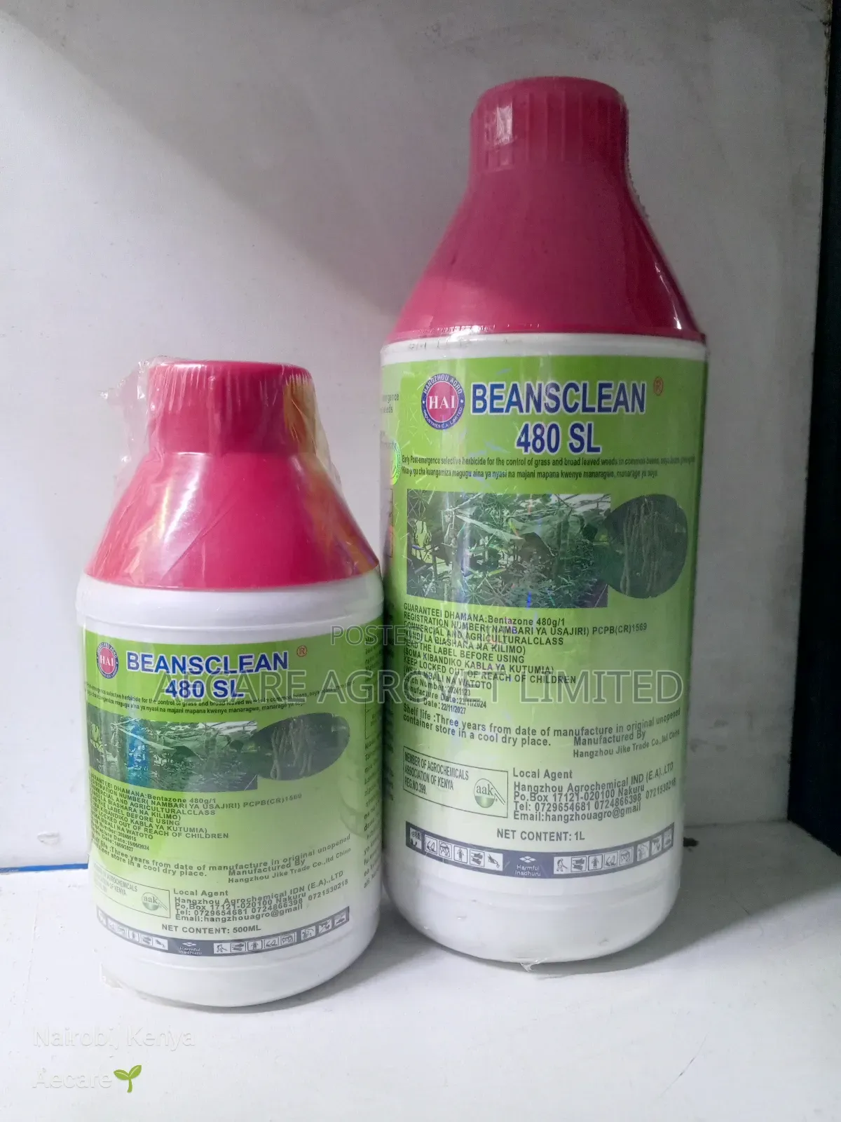 Beansclean 480 Sl Herbicide 500ml, 1litre