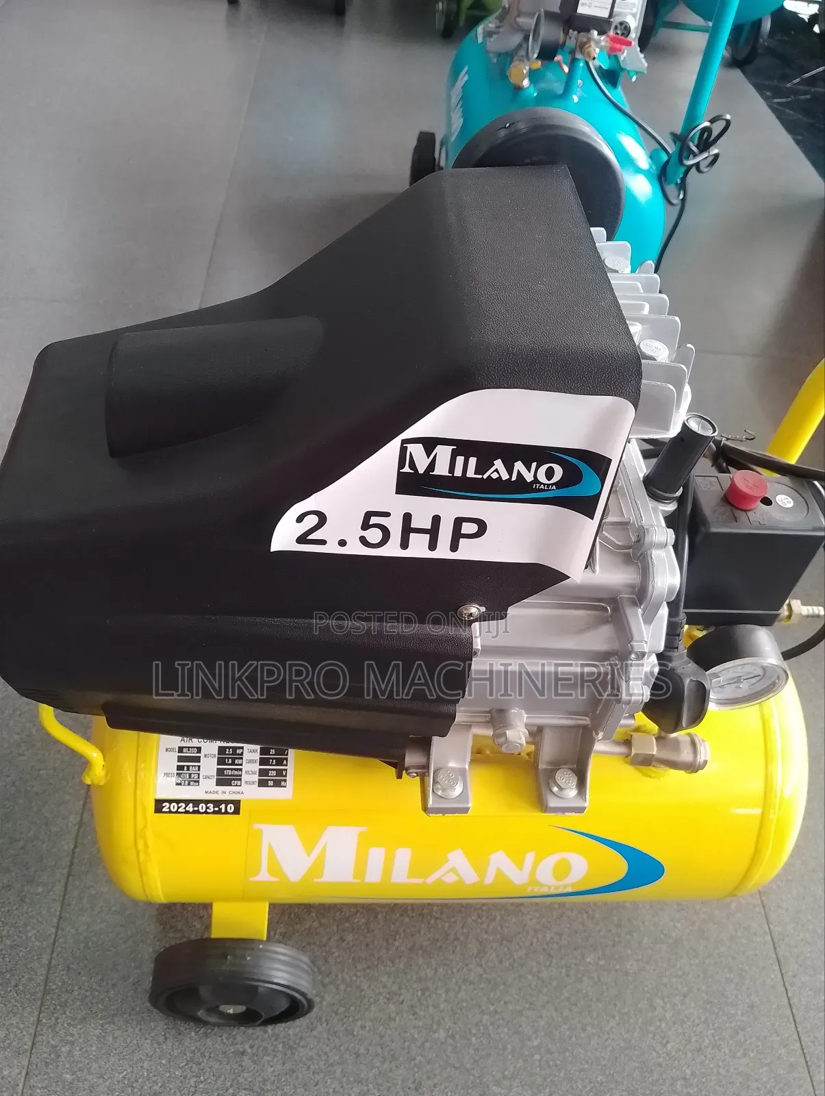 25 Litres 2.5 Hp Milano Electric Air Compressor