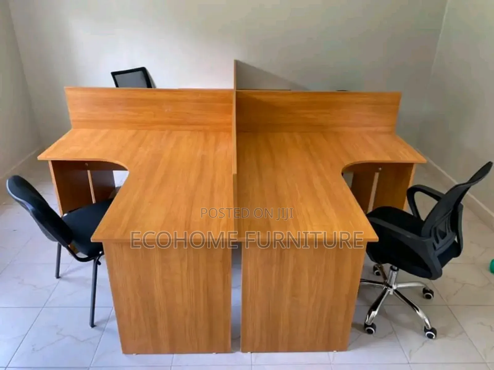 L-Shaped 4 Way Work Station