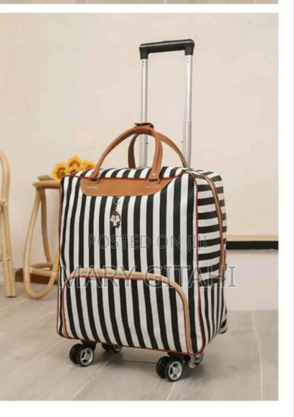 Portable Short Trip Travel Bag Universal Wheel Handheld Pu Waterproof