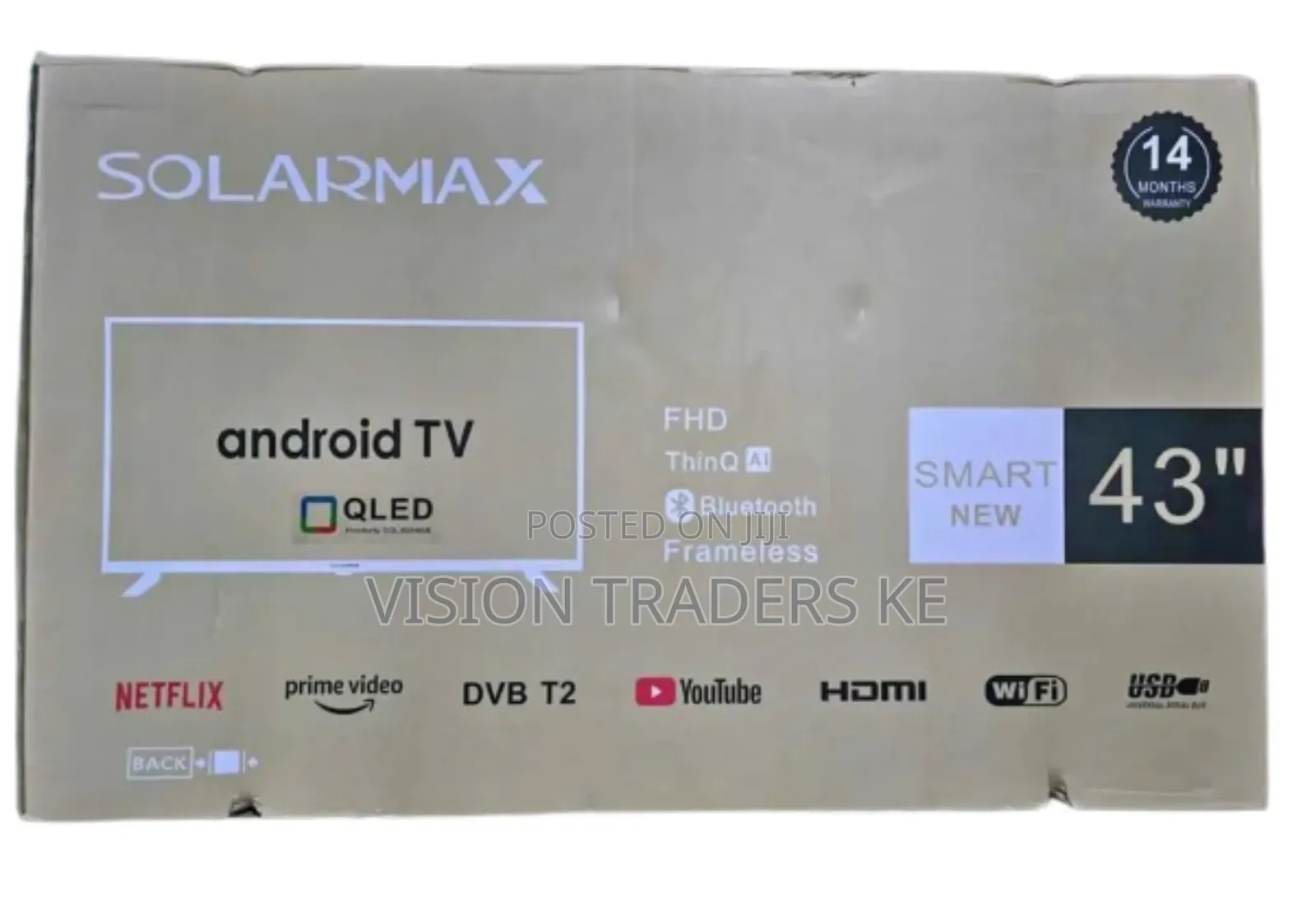 Solarmax 43" Smart Android Qled Frameless Tv