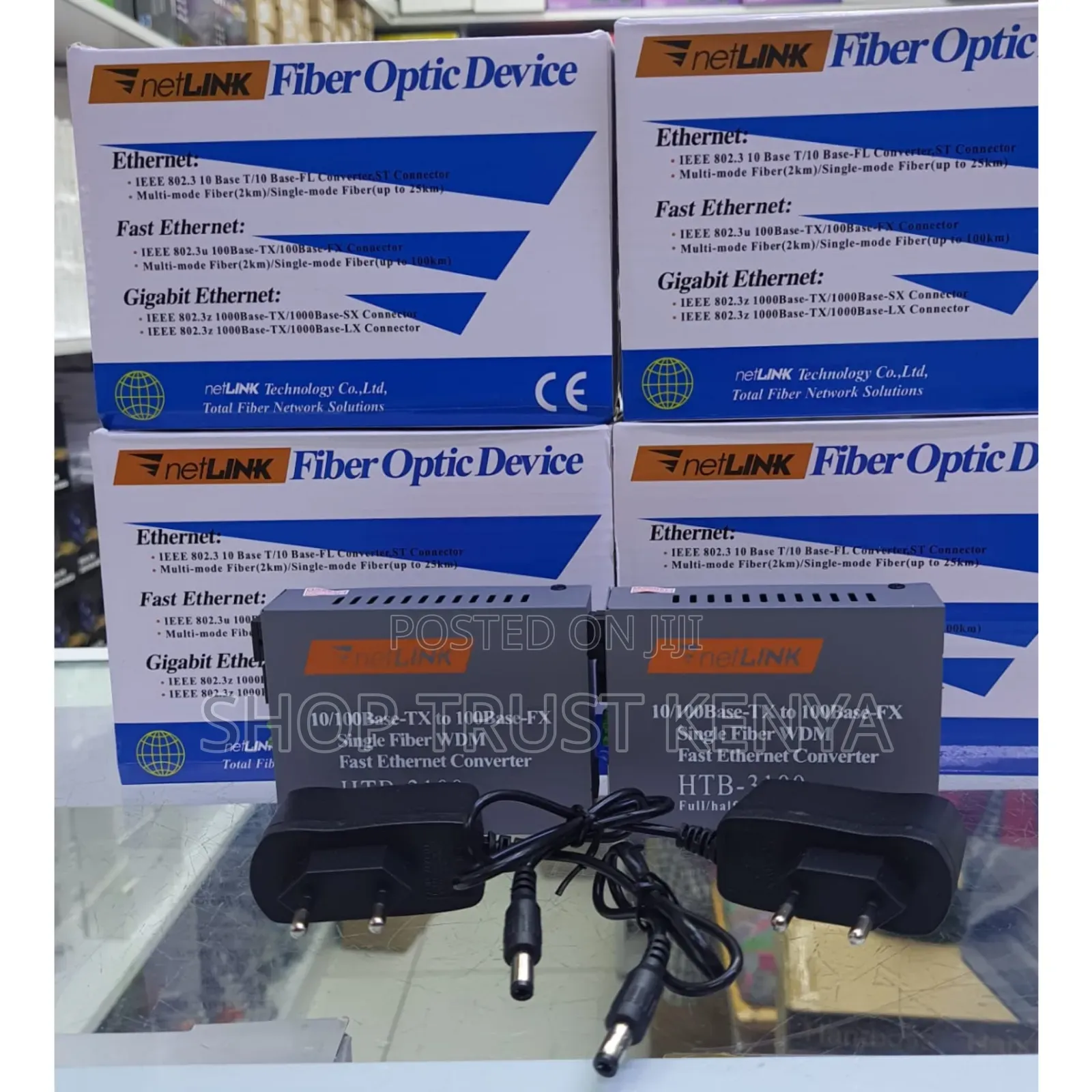Netlink Fiber Media Converter 100base Single