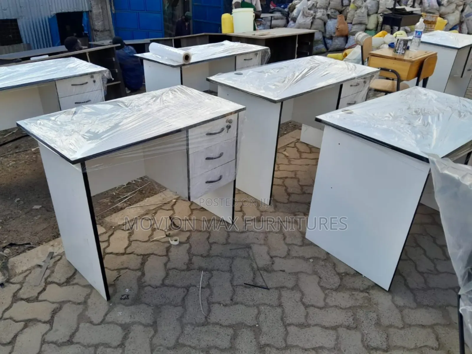 White Study Modern Desk
