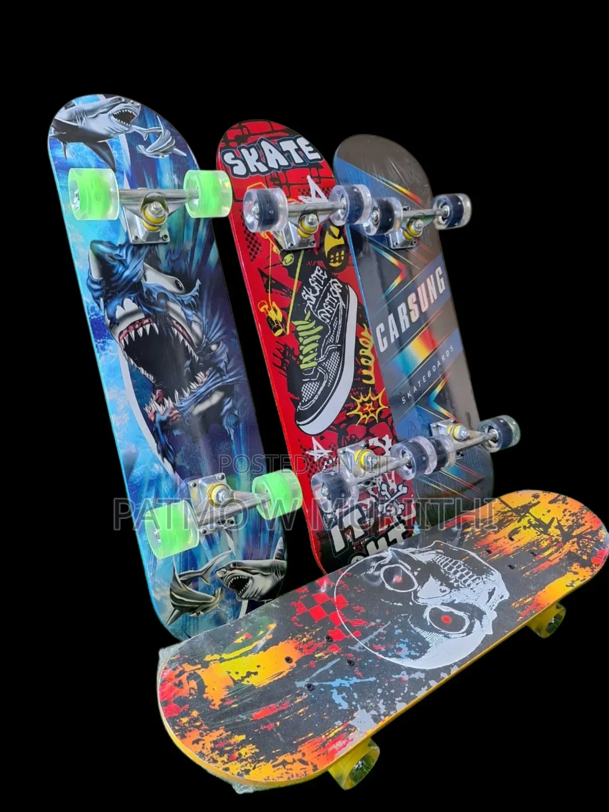 Skateboard With Rubber Wheel