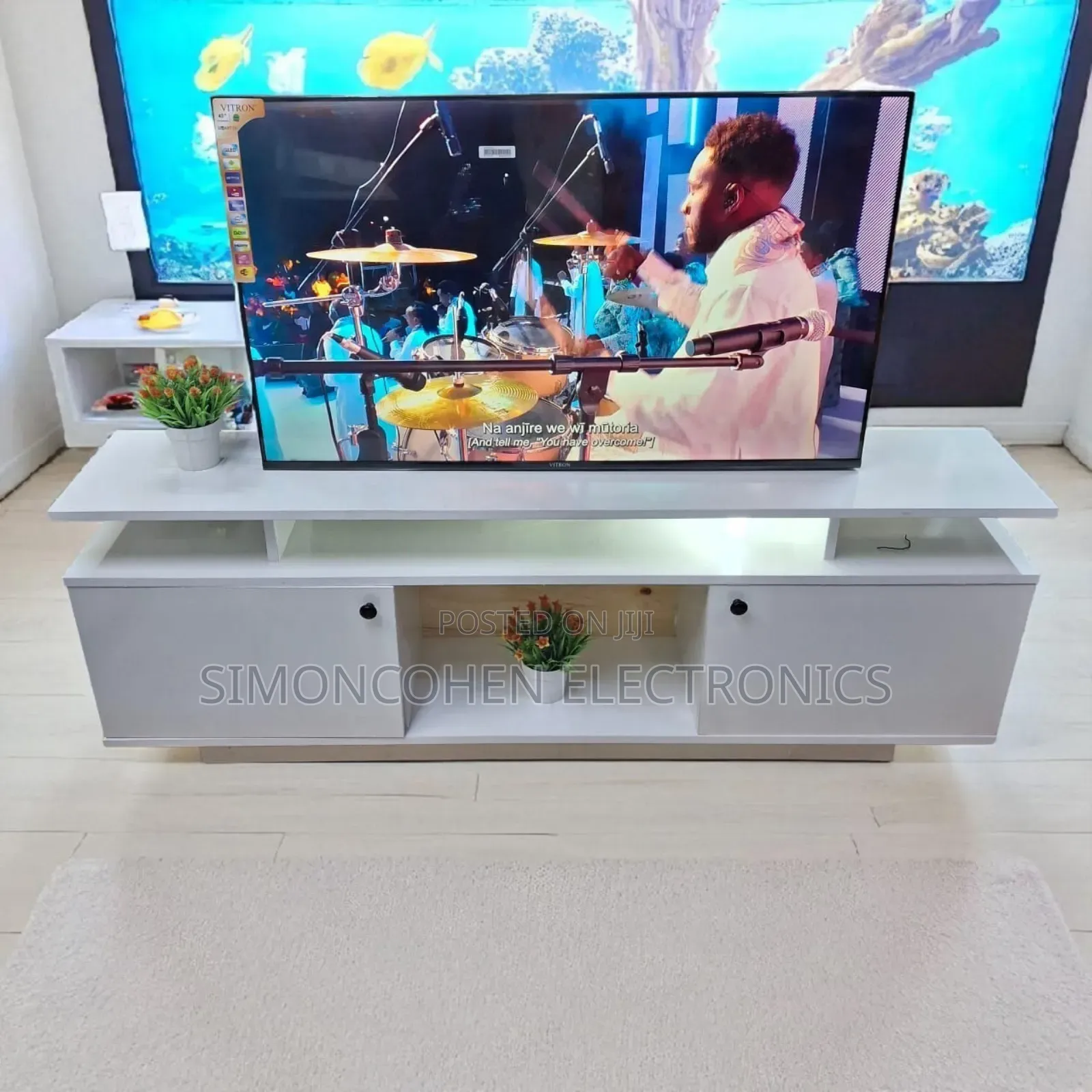 Oslo Modern Wooden Tv Stand 5ft With Led Light