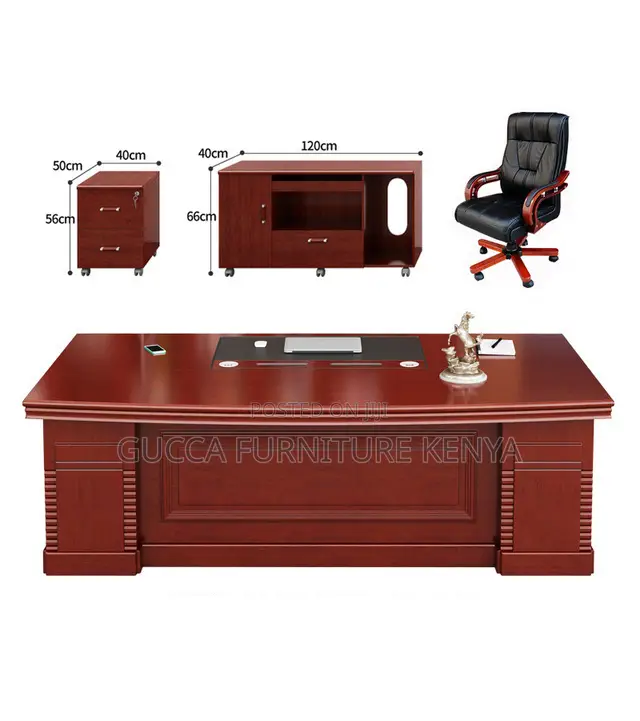 160cm Executive Mahogany L-Shaped Boss Desk
