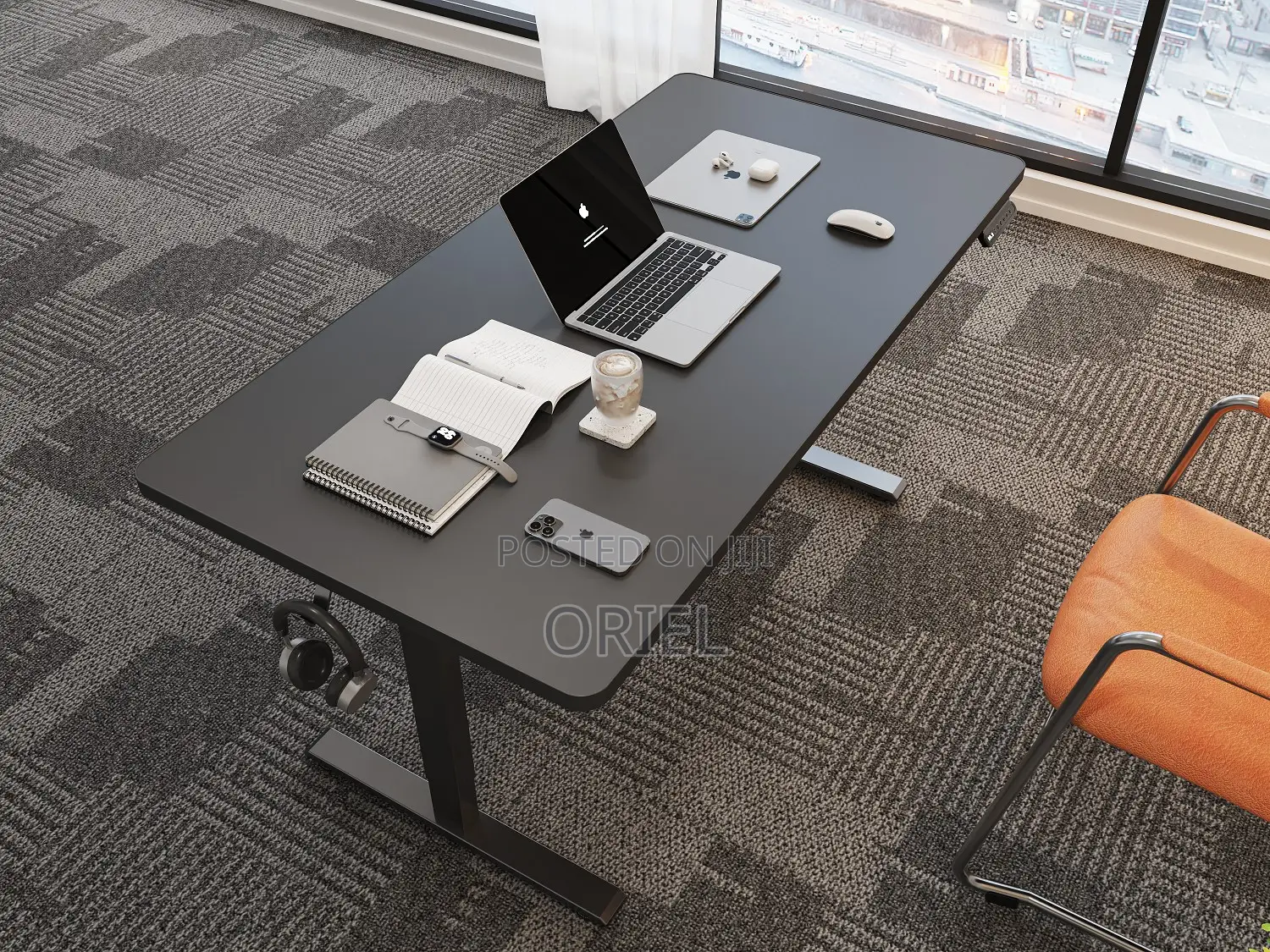 Office Desk : 1.4m Office Height Adjustable Electric Standing Desk